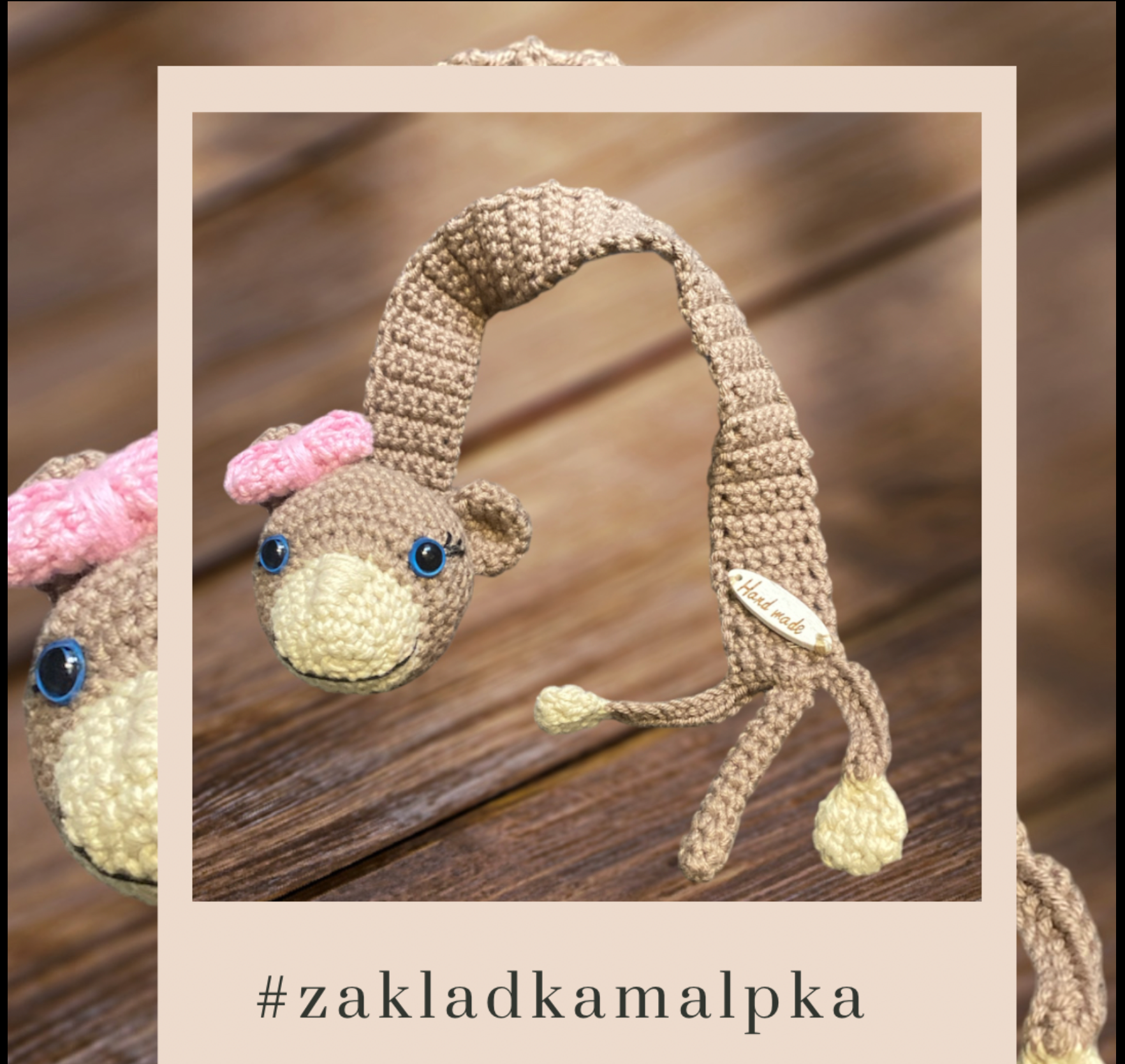 Zakładka -szydełkowa małpka